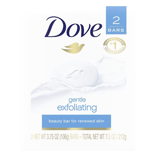 Image for Dove Beauty Bar, Gentle Exfoliating,2ea from Hartzell's Pharmacy