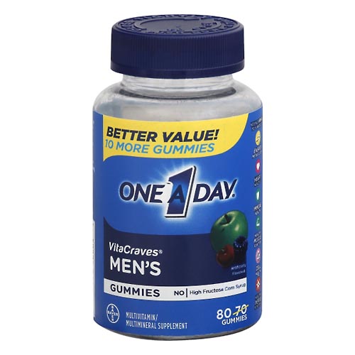Image for One A Day Multivitamin, Men's, Gummies,80ea from Hartzell's Pharmacy