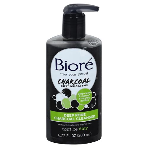 Image for Biore Deep Pore Cleanser, Charcoal,6.77oz from Hartzell's Pharmacy