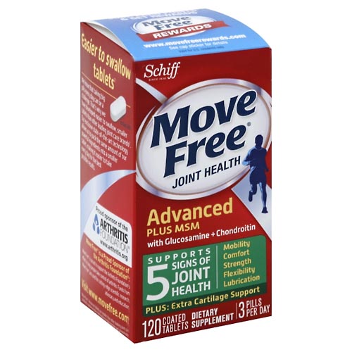 Image for Move Free Joint Health, Advanced Plus MSM, Coated Tablets,120ea from Hartzell's Pharmacy