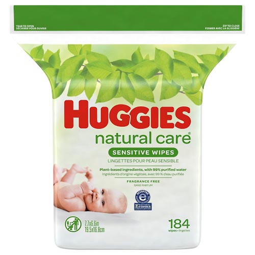 Image for Huggies Wipes, Sensitive,184ea from Hartzell's Pharmacy