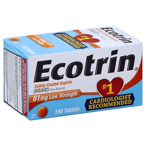 Image for Ecotrin Aspirin, Safety Coated, Low Strength, 81 mg, Tablets,150ea from Hartzell's Pharmacy