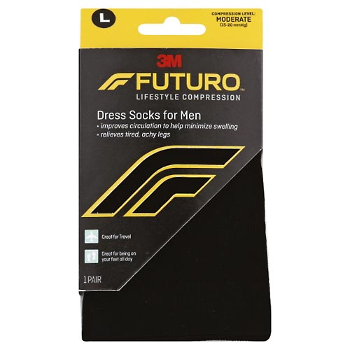 Image for Futuro Socks, Dress, for Men, Large,1pr from Hartzell's Pharmacy