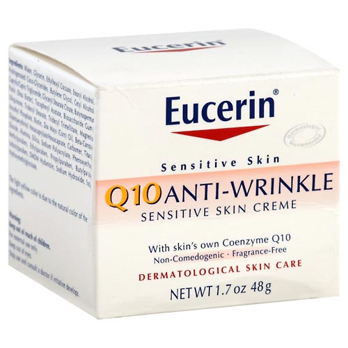 Image for Eucerin Q10 Anti-Wrinkle Creme, Sensitive Skin,1.7oz from Hartzell's Pharmacy