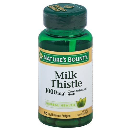 Image for Natures Bounty Milk Thistle, 1000 mg, Rapid Release Softgels,50ea from Hartzell's Pharmacy