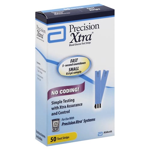 Image for Precision Test Strips, Blood Glucose,50ea from Hartzell's Pharmacy