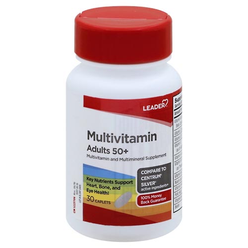 Image for Leader Multivitamin, Adults 50+, Caplets,30ea from Hartzell's Pharmacy