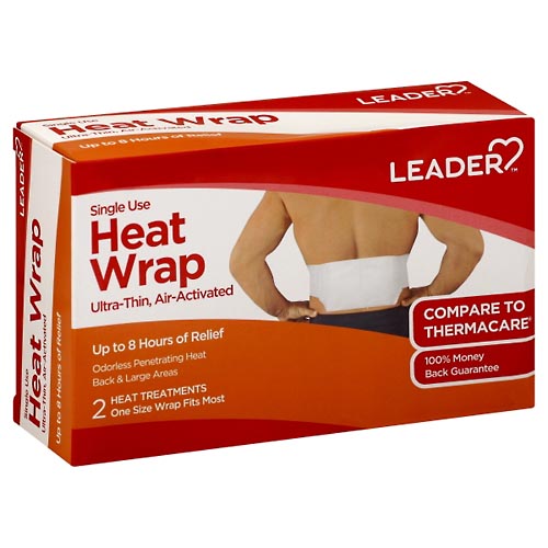 Image for Leader Heat Wrap, Ultra-Thin, Air-Activated, Single Use,2ea from Hartzell's Pharmacy