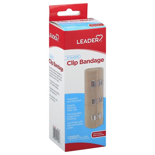 Image for Leader Clip Bandage, Elastic, 6 Inch,1ea from Hartzell's Pharmacy