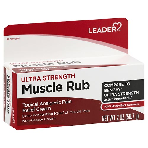 Image for Leader Muscle Rub, Ultra Strength,2oz from Hartzell's Pharmacy