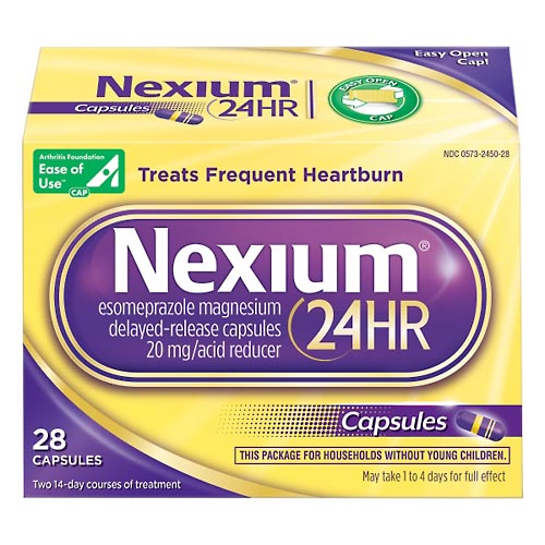 Image for Nexium Acid Reducer, 22.3 mg, Delayed-Release Capsules,28ea from Hartzell's Pharmacy
