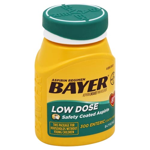 Image for Bayer Aspirin, Low Dose, 81 mg, Enteric Coated Tablets,300ea from Hartzell's Pharmacy
