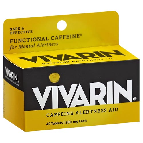 Image for Vivarin Caffeine Alertness Aid, 200 mg, Tablets,40ea from Hartzell's Pharmacy