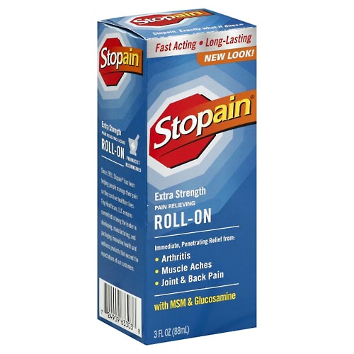 Image for Stopain Pain Relieving Roll-On, Extra Strength,3oz from Hartzell's Pharmacy